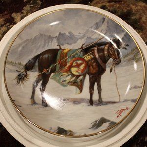 RARE VINTAGE Gregory‎ Perillo Horse Plate “Gentle W